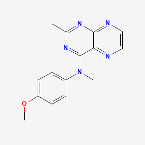 molecular formula C15H15N5O B8528450 N-(4-methoxyphenyl)-N,2-dimethylpteridin-4-amine CAS No. 827031-78-7