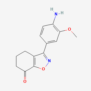 molecular formula C14H14N2O3 B8528452 3-(4-amino-3-methoxyphenyl)-5,6-dihydrobenzo[d]isoxazol-7(4H)-one 