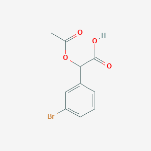 molecular formula C10H9BrO4 B8528498 2-Acetoxy-2-(3-bromophenyl)acetic acid 