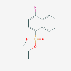 molecular formula C14H16FO3P B8528522 1-(Diethoxyphosphinyl)-4-fluoronaphthalene CAS No. 870888-99-6