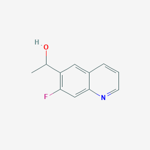 molecular formula C11H10FNO B8528536 1-(7-Fluoroquinolin-6-yl)ethanol 