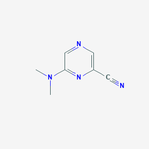 molecular formula C7H8N4 B8528580 6-(Dimethylamino)pyrazine-2-carbonitrile CAS No. 40262-48-4