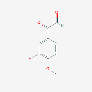 molecular formula C9H7FO3 B8528631 1-Methoxy-2-fluoro-4-glyoxyloylbenzene CAS No. 81593-27-3