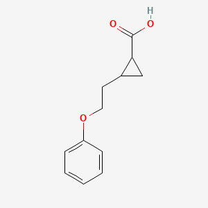 molecular formula C12H14O3 B8528650 2-(2-Phenoxyethyl)cyclopropane-1-carboxylic acid 