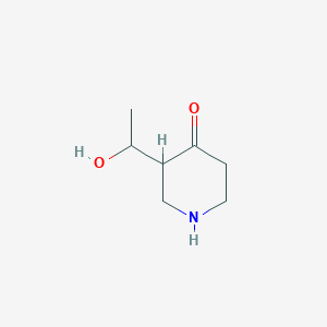 molecular formula C7H13NO2 B8528697 3-(1-Hydroxyethyl)-4-piperidone 