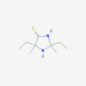 molecular formula C9H18N2S B8528748 2,5-Diethyl-2,5-dimethylimidazolidin-4thione 