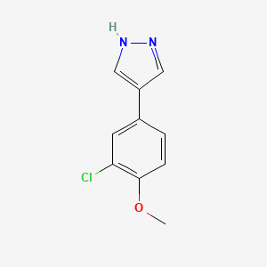molecular formula C10H9ClN2O B8528758 4-(3-chloro-4-methoxyphenyl)-1H-pyrazole 