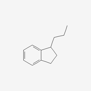 molecular formula C12H16 B8528780 1-propyl-2,3-dihydro-1H-indene CAS No. 60584-82-9