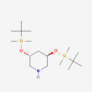 molecular formula C17H39NO2Si2 B8528839 (3R,5R)-3,5-bis-(tert-butyl-dimethyl-silanyloxy)-piperidine CAS No. 519189-07-2