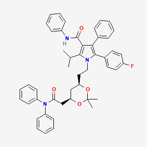 molecular formula C48H48FN3O4 B8528973 1-(2-((4R,6R)-6-(2-(diphenylamino)-2-oxoethyl)-2,2-dimethyl-1,3-dioxan-4-yl)ethyl)-5-(4-fluorophenyl)-2-isopropyl-N,4-diphenyl-1H-pyrrole-3-carboxamide 