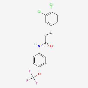 molecular formula C16H10Cl2F3NO2 B8528974 3-(3,4-Dichlorophenyl)-N-[4-(trifluoromethoxy)phenyl]prop-2-enamide CAS No. 61592-80-1