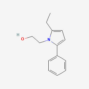 molecular formula C14H17NO B8529004 2-(2-Ethyl-5-phenyl-1H-pyrrol-1-yl)ethanol 