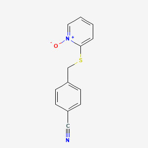 molecular formula C13H10N2OS B8529086 2-(4-cyanophenylmethylthio)pyridine N-oxide 