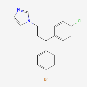molecular formula C18H16BrClN2 B8529090 1-[3-(4-Bromo-phenyl)-3-(4-chloro-phenyl)-propyl]-1H-imidazole CAS No. 857531-72-7