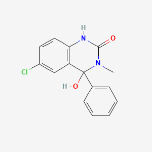 6-chloro-4-hydroxy-3-methyl-4-phenyl-1H-quinazolin-2-one