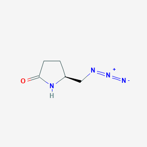 molecular formula C5H8N4O B8529209 2-Pyrrolidinone, 5-(azidomethyl)-, (5S)- 