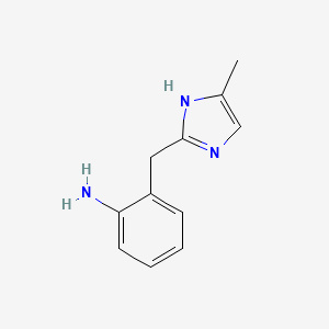 molecular formula C11H13N3 B8529216 4-Methyl-2-(2-aminobenzyl)imidazole 