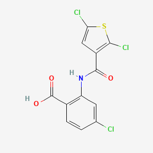 molecular formula C12H6Cl3NO3S B8529230 4-Chloro-2-{[(2,5-dichloro-3-thienyl)carbonyl]amino}benzoic acid 