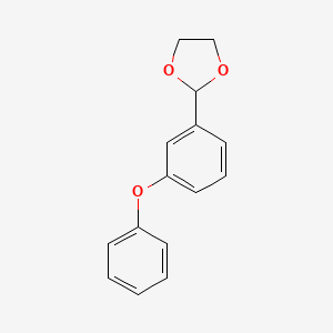 molecular formula C15H14O3 B8529247 2-(3-Phenoxyphenyl)-1,3-dioxolane CAS No. 62373-79-9
