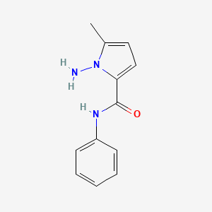 molecular formula C12H13N3O B8529313 1-amino-5-methyl-N-phenyl-1H-pyrrole-2-carboxamide 