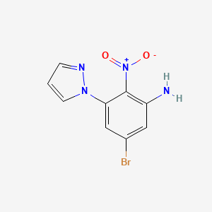 5-Bromo-2-nitro-3-pyrazol-1-yl-phenylamine