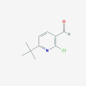 molecular formula C10H12ClNO B8529363 6-Tert-butyl-2-chloronicotinaldehyde 