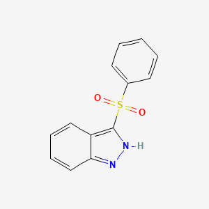 molecular formula C13H10N2O2S B8529384 3-(benzenesulfonyl)-2H-indazole CAS No. 633292-01-0
