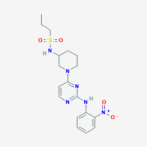 N-[1-[2-(2-nitroanilino)pyrimidin-4-yl]piperidin-3-yl]propane-1-sulfonamide