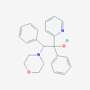 molecular formula C23H24N2O2 B8529421 (+/-)-2-Morpholin-4-yl-1,2-diphenyl-1-pyridin-2-yl-ethanol 