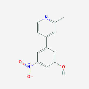 molecular formula C12H10N2O3 B8529426 3-(2-Methylpyridin-4-yl)-5-nitrophenol 
