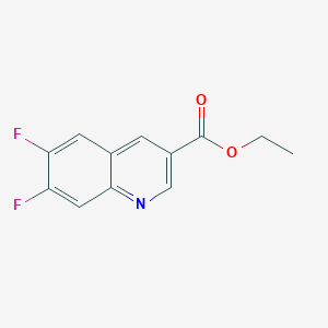 molecular formula C12H9F2NO2 B8529445 Ethyl 6,7-difluoroquinoline-3-carboxylate 
