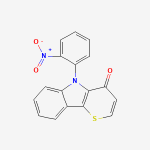molecular formula C17H10N2O3S B8529464 5-(2-Nitrophenyl)thiopyrano[3,2-b]indol-4(5H)-one CAS No. 61164-58-7