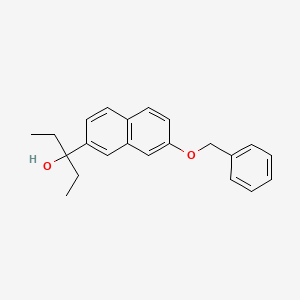 molecular formula C22H24O2 B8529466 3-(7-Benzyloxynaphthalen-2-yl)pentan-3-ol 