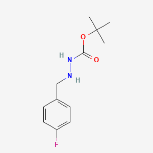 molecular formula C12H17FN2O2 B8529468 Tert-butyl 2-(4-fluorobenzyl)hydrazinecarboxylate 