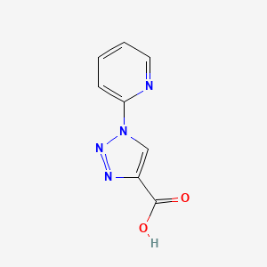 molecular formula C8H6N4O2 B8529499 1-Pyridin-2-yl-1H-[1,2,3]triazole-4-carboxylic acid 