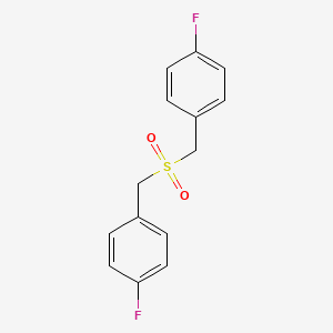 molecular formula C14H12F2O2S B8529526 1-Fluoro-4-[(4-fluorophenyl)methylsulfonylmethyl]benzene 