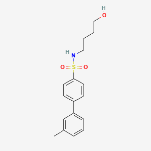 molecular formula C17H21NO3S B8529539 [1,1'-Biphenyl]-4-sulfonamide, N-(4-hydroxybutyl)-3'-methyl- CAS No. 871114-03-3