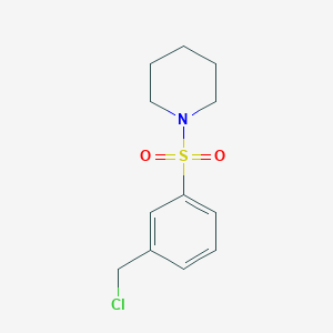 molecular formula C12H16ClNO2S B8529542 1-{[3-(Chloromethyl)phenyl]sulfonyl}piperidine 