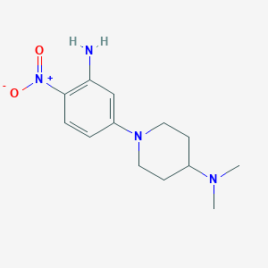 molecular formula C13H20N4O2 B8529586 [1-(3-Amino-4-nitro-phenyl)piperidin-4-yl]-dimethyl-amine 