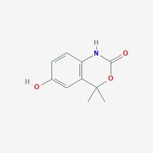 molecular formula C10H11NO3 B8529591 6-hydroxy-4,4-dimethyl-1,4-dihydro-2H-3,1-benzoxazin-2-one 