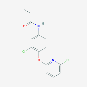 molecular formula C14H12Cl2N2O2 B8529607 N-{3-Chloro-4-[(6-chloropyridin-2-yl)oxy]phenyl}propanamide CAS No. 57191-35-2