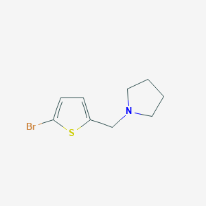 molecular formula C9H12BrNS B8529615 1-[(5-Bromo-2-thienyl)methyl]pyrrolidine 