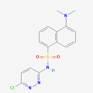 molecular formula C16H15ClN4O2S B8529645 5-(dimethylamino)-N-(6-chloro-3-pyridazinyl)-1-naphthalenesulphonamide 