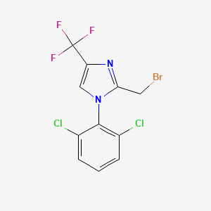 molecular formula C11H6BrCl2F3N2 B8529686 2-Bromomethyl-1-(2,6-dichlorophenyl)-4-trifluoromethyl-1H-imidazole 