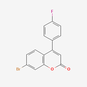 molecular formula C15H8BrFO2 B8529700 7-Bromo-4-(4-fluorophenyl)-chromen-2-one 