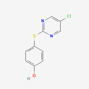 molecular formula C10H7ClN2OS B8529799 4-(5-Chloro-2-pyrimidylthio)phenol 