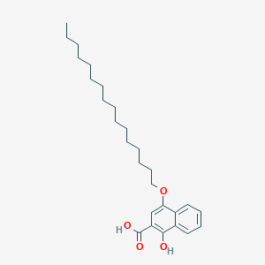molecular formula C27H40O4 B8529824 4-(Hexadecyloxy)-1-hydroxynaphthalene-2-carboxylic acid CAS No. 63023-24-5