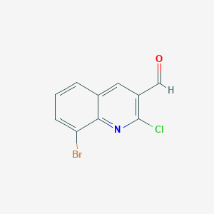molecular formula C10H5BrClNO B8529863 8-Bromo-2-chloroquinoline-3-carboxaldehyde 