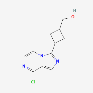 molecular formula C11H12ClN3O B8529871 [3-(8-Chloro-imidazo[1,5-a]pyrazin-3-yl)-cyclobutyl]-methanol 