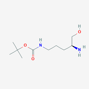 molecular formula C10H22N2O3 B8529874 (S)-tert-Butyl (4-amino-5-hydroxypentyl)carbamate 